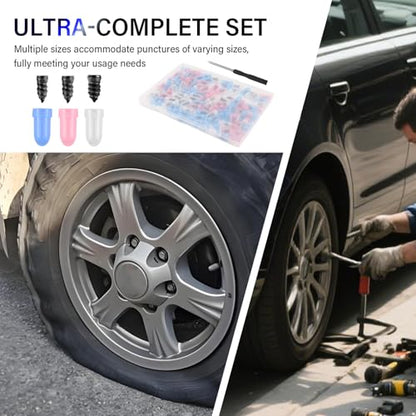 IHOTDER 100PCS Tire Repair Rubber Nail Kit,2026 New 3 Sizes Screw in Tire Plugs Set Includes Screwdriver,Fast Self-Service Tires Plug Kit Heavy Duty Professional for Truck/SUV Puncture - color: 3 Size/100PCS