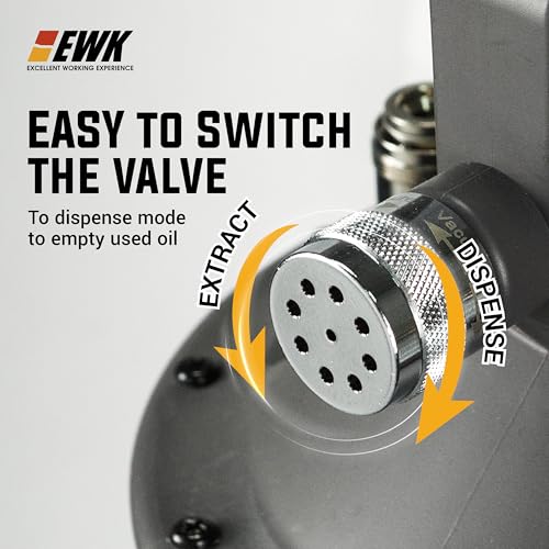 EWK 13.5L Heavy Duty Pneumatic Oil Extractor/Dispenser Pump, Fluid Vacuum Evacuator with Reinforced Tank, Oil Change Pump for Automotive Large Engines - size: 13.5L (With Reinforced Tank)