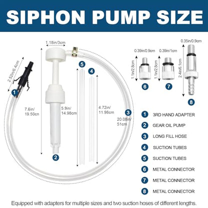 Lower Unit Gear Oil Pump Transmission Fluid Pump for Change Filling | Fluid Transfer Pump for Standard Quart Bottles with 3rd Hand Adapter Fluid Transfer Pump, Differential & Transmission Fluid - size: Fluid Pump - 28mm