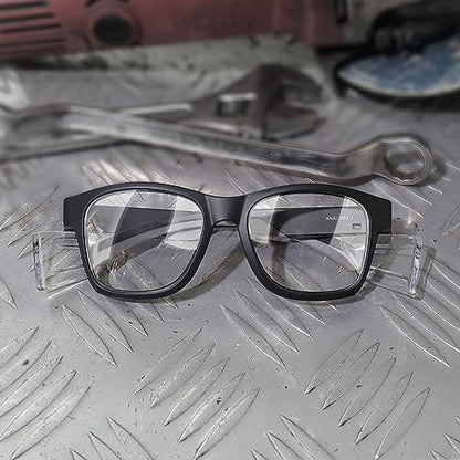UKNOW Safety Glasses - Anti Fog Lenses - Eye Protection with Side Shields - ANSI Z87.1 Protective Eyewear - UV Protection - color: Black