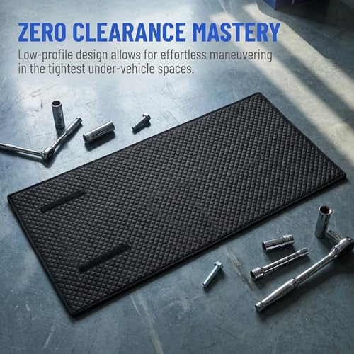 Rolling Creeper Mat, 60x28 Inch Foldable Under Car Repair Mat with Storage Bag, Portable Mechanics Pad for Low Clearance, Automotive Garage Ground Work Tool
