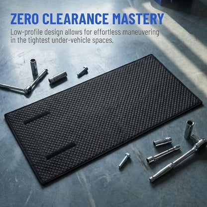 Rolling Creeper Mat, 60x28 Inch Foldable Under Car Repair Mat with Storage Bag, Portable Mechanics Pad for Low Clearance, Automotive Garage Ground Work Tool
