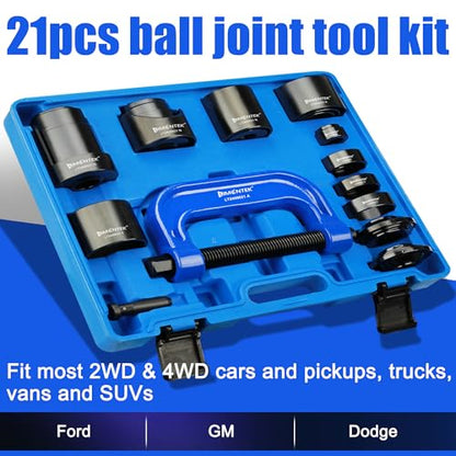 5Pcs Pitman Arm Puller Ball Joint Separator, Tie Rod End Tool with Ball Joint Press Kit