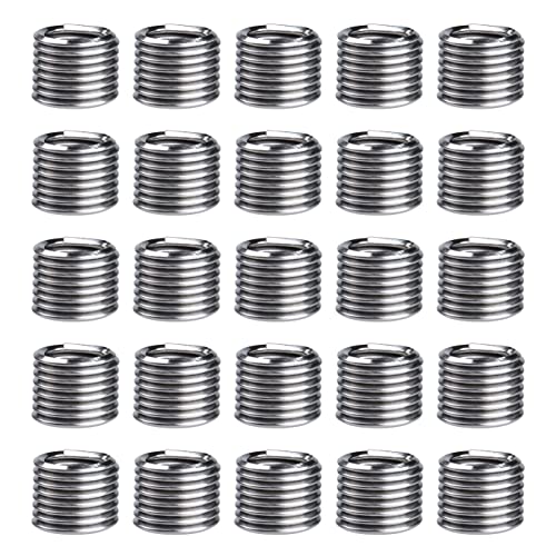 Yakamoz 30Pcs M8 Thread Repair Kit Metric M8 x 1.25 Helical Coil Inserts Stripped Thread Repair Damaged Screw Threads Rethreading Drill Bit Taps Helicoil Kit Repairing Tool