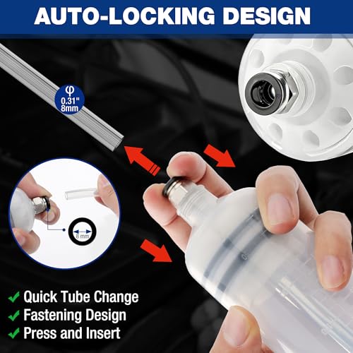 WORKPRO 500CC Manual Fluid Extractor, Multi-Purpose Oil Syringe, Oil Suction Pump, Manual Extraction and Filling Pump, Automotive Oil Syringe | Multi-Purpose Oil Syringe, Oil Suction Pump, Manual Extraction and Filling Pump, Automotive Oil Syringe - size: