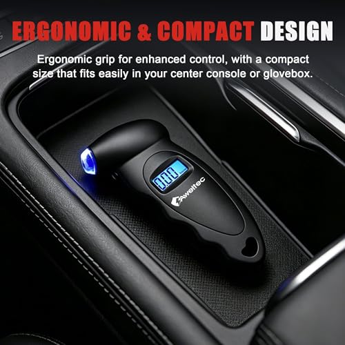Digital Tire Pressure Gauge,Accurate Cars Air Gauge 150 PSI,Black | 0-150PSI Calibrated,Accurate in 0.1 Increments,4 Measurement Units,Backlight LCD&Nozzle Light,for Everyday Vehicles - color: Black(1PK), size: 1 Pack