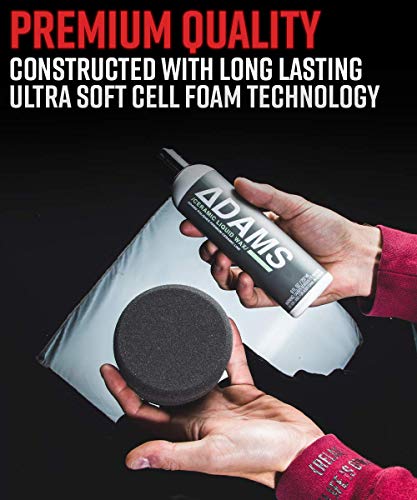 Adam's Polishes UFO Dual Sided Car Wax Applicator Car Detailing Waxing & Polishing Foam Pad | Use with Paste Wax, Ceramic Coating, Polish, Compound & More | Auto, Motorcycle, Boat, RV