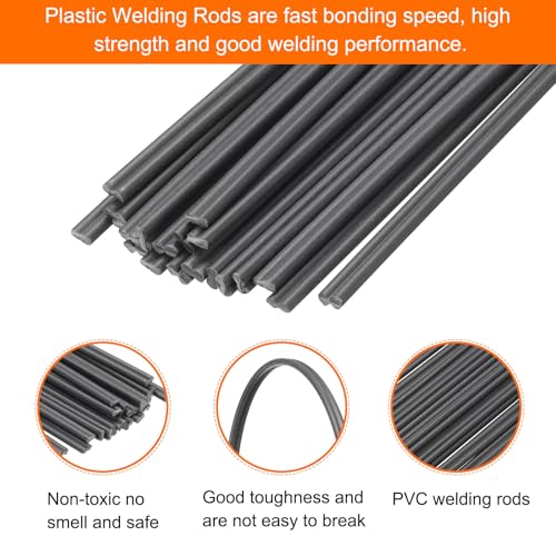 MECCANIXITY 20pcs 13 Inch Plastic Welding Rods PVC Welding Strips Welder Rods for Plastic Welder,Car Bumper, Kayak Repair, Grey - color: Grey, size: 13 Inch