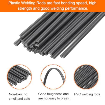 MECCANIXITY 20pcs 13 Inch Plastic Welding Rods PVC Welding Strips Welder Rods for Plastic Welder,Car Bumper, Kayak Repair, Grey - color: Grey, size: 13 Inch