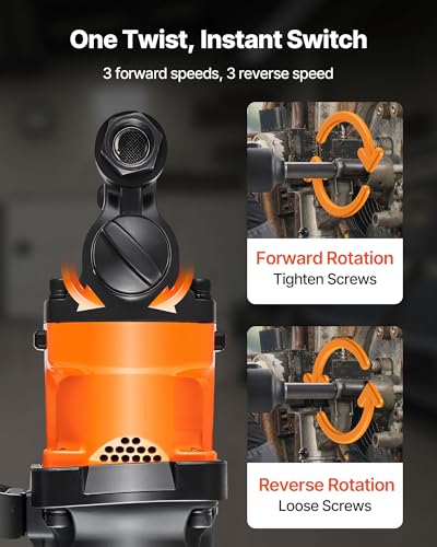 VEVOR 1 Inch Air Impact Wrench, Up to 1800 ft-lbs Nut-Busting Torque, 18.7 lbs Lightweight Pneumatic Impact Gun with 6" Extended Anvil for Heavy Duty Repairs and Maintenance