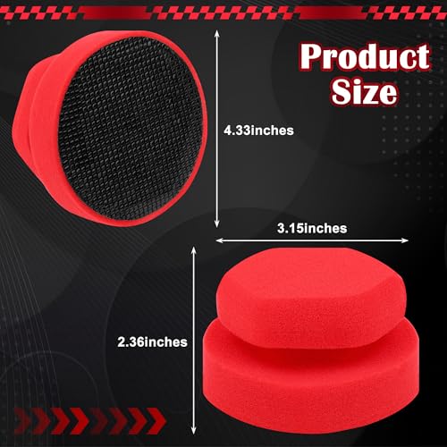 Synthetic Clay Bar Sponge, Luxiv Red Magic Car Clay Bars Auto Detailing with Hexagonal Handle Clay Bar Ball for Car Detailing Smooth, Clean