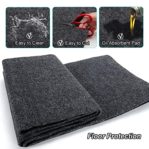 Roykaw Garage Floor Mat and Mechanic Pad, Motorcycle Parking Mat,Protect Floor from Spills, Drips, Splashes and Stains, Oil Absorbent/Cut to Size/Waterproof/Non Slip Design - 39.3" x 72.8" - size: 39.3x72.8"