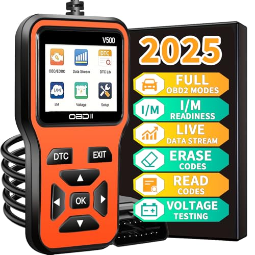 OBD2 Scanner Diagnostic Tool - Check Engine Light Code Scanner Tool with Reset, DTC, Data Stream, I/M Readiness, Car & Truck Scan Tool for All Vehicles Since 1996, escaner automotriz - color: Orange