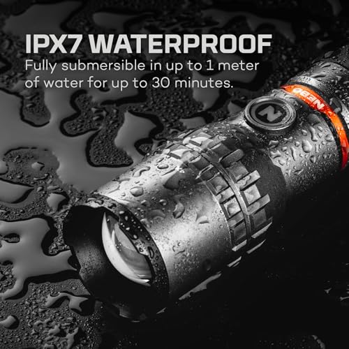 NEBO SLYDE King 2K Flashlight | Powerful 2000 Lumen LED Flashlight & 500 Lumen COB Work Light, USB-C Rechargeable, IPX7 Waterproof, Magnetic Base, Zoomable, Versatile Tactical Handheld Light - Orange - color: 2000 Lumens - Orange