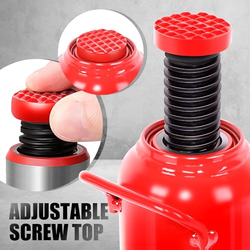 DNA Motoring 16 tons / 32000 lbs Lifting Automotive Welded Hydraulic Bottle Jack for Repair Vehicle, Pickup, Truck, w/Manual Handle, Red,TOOLS-00361 - color: red, style: 16 ton