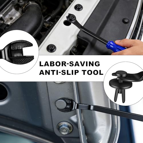 5 Pcs Car Trim Removal Tool Kit - Auto Clip Removal Pry Tool for Door Dashboard Panel, Fastener Push Pin Puller, Blue - color: Blue