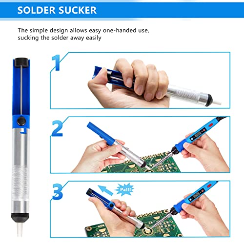 Soldering Iron Kit, 80W 110V Upgraded Digital Electric Solder Irons, with LCD Display, 39-in-1 Adjustable Temperature Welding Tool for Metal, Jewelry Electrical Repairs, DIY