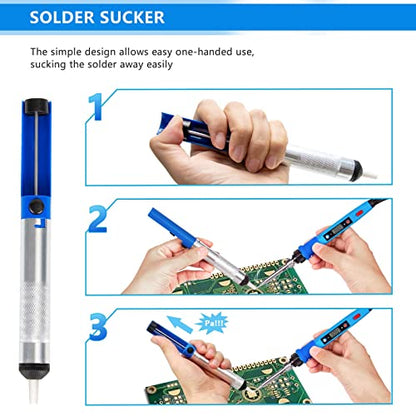 Soldering Iron Kit, 80W 110V Upgraded Digital Electric Solder Irons, with LCD Display, 39-in-1 Adjustable Temperature Welding Tool for Metal, Jewelry Electrical Repairs, DIY