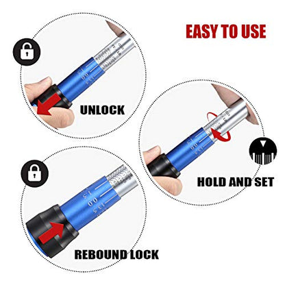 BULLTOOLS 1/2-inch Drive Click Torque Wrench Set Dual-Direction Adjustable 90-tooth Torque Wrench with Buckle（25-250ft.lb / 33.75-337.5Nm）