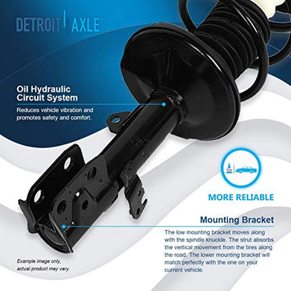 Detroit Axle - 1.8L Front Struts Sway Bars for 2011-2013 Toyota Matrix 2009-2013 Corolla Complete 2 Ready Struts w/Coil Spring 2 Sway Bars 2010 2011 2012 Replacement Suspension Kit - size: 4QS1900686/Sway Kit