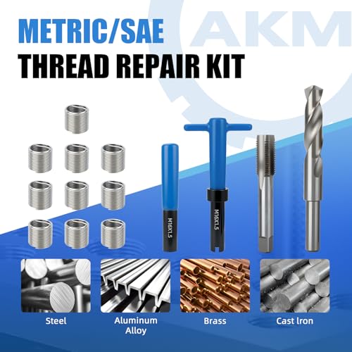 AKM 15PCS M16*1.5 Metric Thread Repair Kit