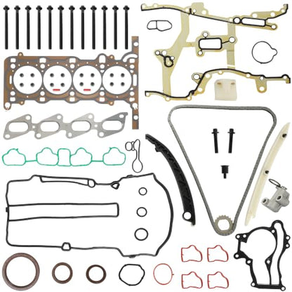 2011–21 Gasket Bolt Set Timing Chain Kit Fit For Buick Chevrolet 1.4L Turbo | 1.4L Timing Chain Timing Cover Gasket Head Gasket Set Fit For Buick Encore Chevrolet Trax Sonic Cruze L4 2011–2021,ES72474 - size: GM 1.4 timing chain w/ head gasket