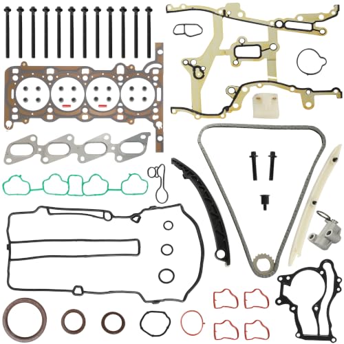 2011–21 Gasket Bolt Set Timing Chain Kit Fit For Buick Chevrolet 1.4L Turbo | 1.4L Timing Chain Timing Cover Gasket Head Gasket Set Fit For Buick Encore Chevrolet Trax Sonic Cruze L4 2011–2021,ES72474 - size: GM 1.4 timing chain w/ head gasket