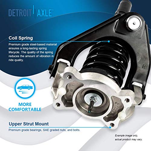 Detroit Axle - 2 Front Quick Struts for Chrysler Sebring Cirrus Dodge Stratus Plymouth Breeze Complete Strut & Coil Spring Assembly Replacement Ready Strut Shock Assembly - size: 171565L_171565R/PAIR