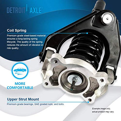 Detroit Axle - 2 Front Quick Struts for Chrysler Sebring Cirrus Dodge Stratus Plymouth Breeze Complete Strut & Coil Spring Assembly Replacement Ready Strut Shock Assembly - size: 171565L_171565R/PAIR