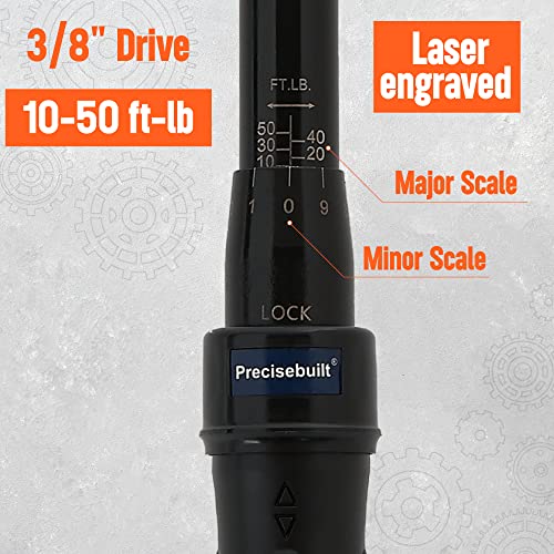 3/8" Drive 10-50 ft-lb Click Tech Torque Wrench - size: 3/8" DR. 10-50 ft-lb