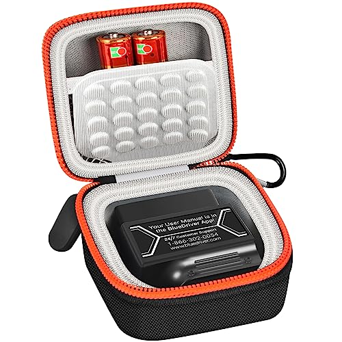 ANKHOH Case for BlueDriver Bluetooth Pro OBDII Scan Tool for iPhone & for Android, Car and Auto Mini Carry Holder for Veepeak- Bag Only (Black) - color: black