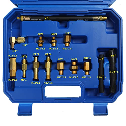 TU-114 Auto Fuel Pressure Gauge Tester Kit Gasoline Pressure MetersAutomobile Instrument Testing Tool(Blue) - color: Blue 1