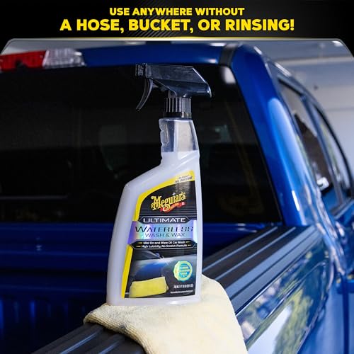 Meguiar's Ultimate Waterless Wash & Wax, Scratch-Free Waterless Wash Spray That Makes Car Detailing Quick and Easy, 2-in-1 Wash and Wax, 26 Oz - size: 26 Fl Oz (Pack of 1)