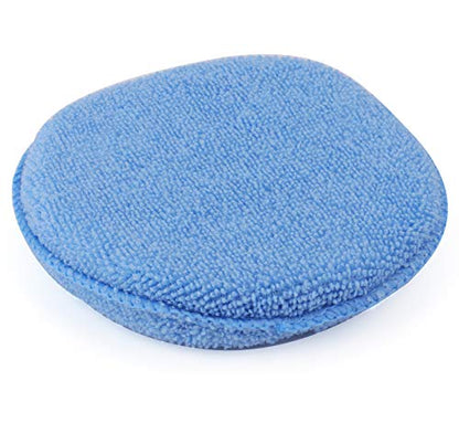 Fasmov Microfiber Applicator Pads Wax Applicator, 20 Pack Foam Applicator Pads Car Wash Sponge, Buffing & Detail Polishing Foam Pads for Car Cleaning and Fine Polishing (5" Diameter, Blue)