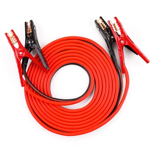 Justin Case Super Heavy-Duty Jumper Cables for Car, Includes 4 Gauge Wire Conductor 20' Car Jumper Cables & 365 Days of Roadside Assistance - size: 20ft 4ga