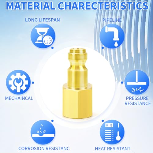 ChillWaves Automotive T-Style Air Plug, 1/4" NPT Female Pneumatic Plugs, Air Compressor Accessories Fittings(20-PACK) - size: 1/4" FNPT, style: PACK OF 20