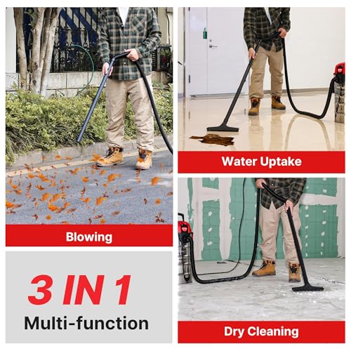 Shop-Vac 6 Gallon 4.0 Peak HP Wet/Dry Vacuum, Wall Mountable Compact Shop Vacuum with Up to 20 ft Extra Long Hose & Accessories - Ideal for Jobsite, Garages, Car & Workshops | Compact Shop Vac with Up to 20 ft Extra Long Hose & Accessories - Ideal for Job