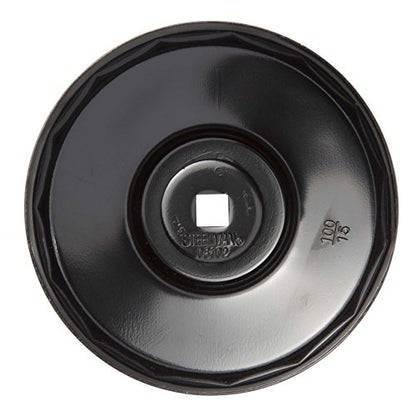 Steelman Low Profile Oil Filter Cap Wrench Socket 100mm x 15 Flute, 3/8-inch Drive, Heavy Duty Chrome Vanadium Steel - size: 100 Millimeter x 15 Flute