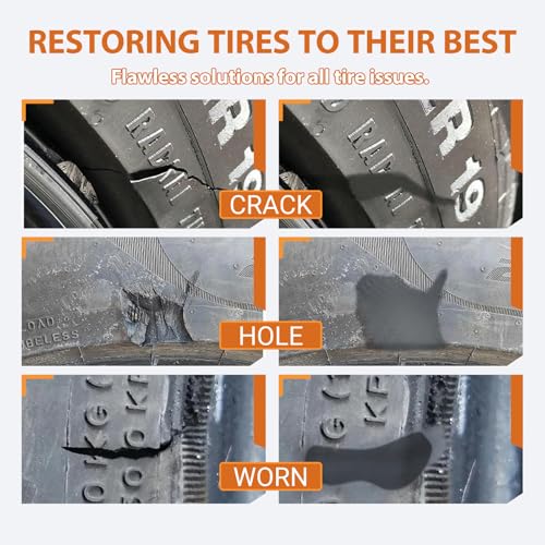 Tire Repair Glue Kit 100ml,Tire Sidewall Rubber Cement Black 3.38floz | Bike Tire Repair Adhesive Kit, Professional Bonding Glue for Car, Motorcycle, Bicycle