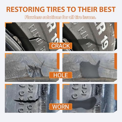 Tire Repair Glue Kit 100ml,Tire Sidewall Rubber Cement Black 3.38floz | Bike Tire Repair Adhesive Kit, Professional Bonding Glue for Car, Motorcycle, Bicycle