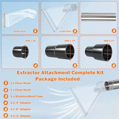 Shop Vac Extractor Attachment Kit with 2-1/2", 1-7/8" & 1-1/4" Adapters, Universal Wet Dry Vacuum Attachment for Carpet Cleaning, Upholstery, Auto Detailing & Spot Cleaning (Small+ Large) - size: Small + Large