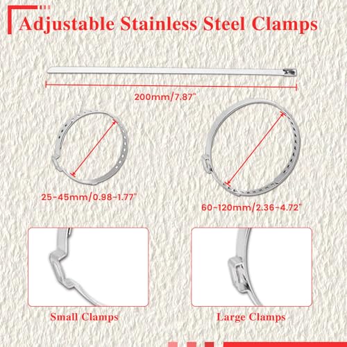 31PCS CV Joint Boot Clamp Plier with Adjustable Stainless Steel Ear Joint Banding Clamps Locking Metal Cable Zip Ties Automotive CV Axle Boot Repair Kit CV Boot Clamp Tool for Most Cars