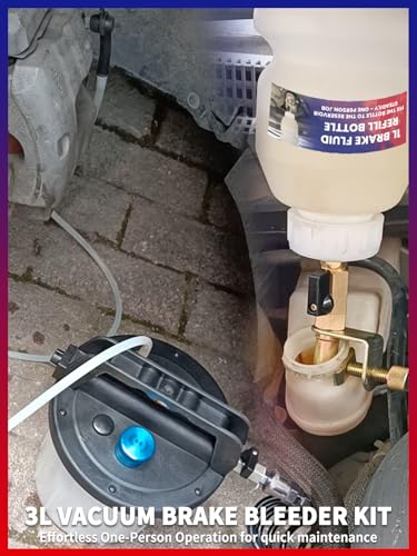 3L Vacuum Brake Bleeder Kit One Person Pneumatic Brake Fluid Bleeder Kit with 3L Fluid Extractor and 1L Refilling Bottle