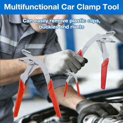 2026 Upgraded Car Clip Pliers,Auto Fastener Clip Removal Pliers | Snap Ring Plier Retaining Ring Removal ,Easy to Remove Fasteners, Clips, Buckles, Open The Panels Effortlessly without Damage