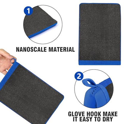 Tidy Monster 2 Pack Clay Mitt and Bar, Medium Grade Bundle with Blue Clay Towel for Car Cleaning and Polishing - color: Blue