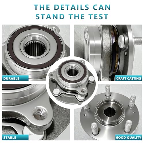 513420 Front Rear Wheel Bearing Hub Assembly for 2017-2023 Hyundai Elantra GT, Ioniq, Kona, Veloster N, 2017-2024 Kia NIRO, Forte, Seltos, 51750-F2000 (2PCS) - size: 513420