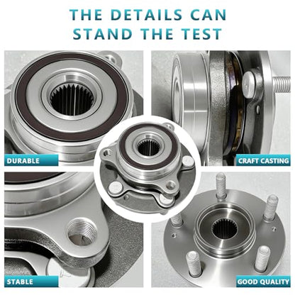 513420 Front Rear Wheel Bearing Hub Assembly for 2017-2023 Hyundai Elantra GT, Ioniq, Kona, Veloster N, 2017-2024 Kia NIRO, Forte, Seltos, 51750-F2000 (2PCS) - size: 513420