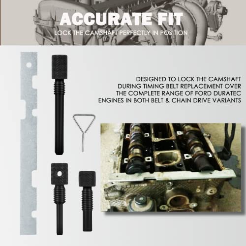 5PC Cam Timing Alignment Tools Compatible with Ford/Mazda 303 465 574 507 | Timing Belt Tool Set for Ford Mazda 2.0L 2.3L 2.5L MZR Duratec Engines, Quality Aluminum & Steel