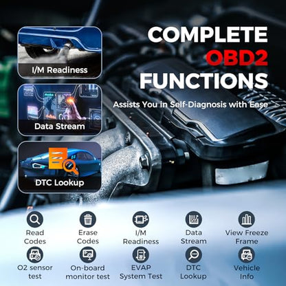 Launch OBD2 Scanner CRP123X Elite V3.0, 2026 Lifetime Free Update Scan Tool | Diagnostic Scan Tool for Car Engine Code Reader with 0il/Br-ake/S.A.S/B.M.S/D.P.F/ABS Bleeding/Throttle Reset, Auto VIN