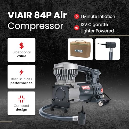 VIAIR 85P - 00085 Tire Inflator Portable Air Compressor for Car, Truck & SUV 12V On/Offroad Tire Pump Air Compressor Portable Heavy Duty 60 PSI, Cigarette Plug, Twist Chuck - size: Twist on Chuck, style: Analog Manual/Twist On